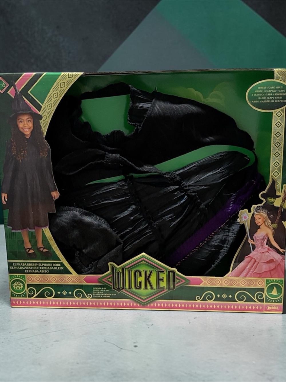 Wicked Elphaba Kids Witch Dress Costume - Black